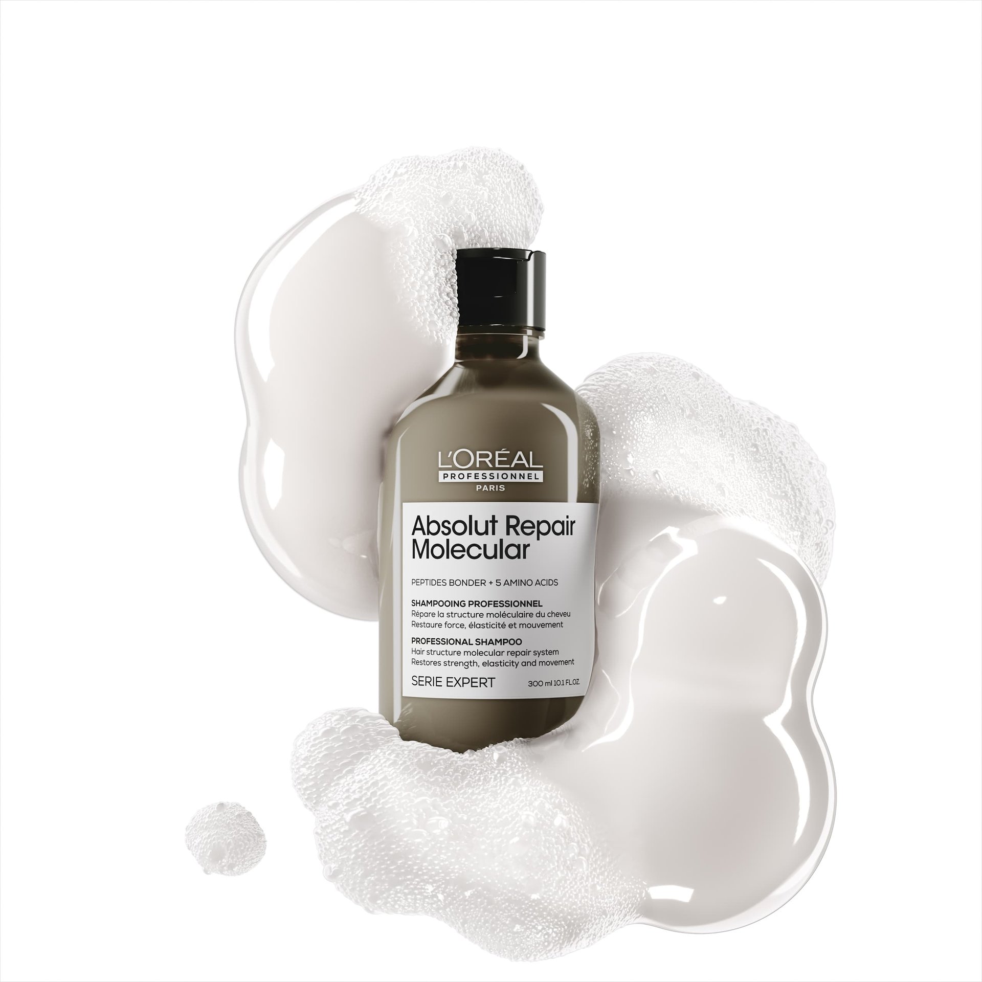 Sulfate-Free Molecular Repairing Shampoo for Damaged Hair.